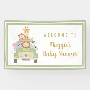 Cute Animal Safari Baby shower Welcome Spandoek