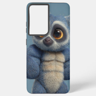 Cute Animal Samsung Hoesje – Blauwe Loris Illustra Samsung Galaxy Hoesje
