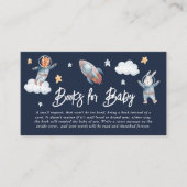 Cute Animal Space Baby shower Books for Baby Informatiekaartje (Voorkant)