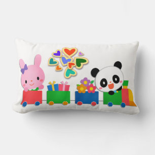 Cute Animal Train Kussen