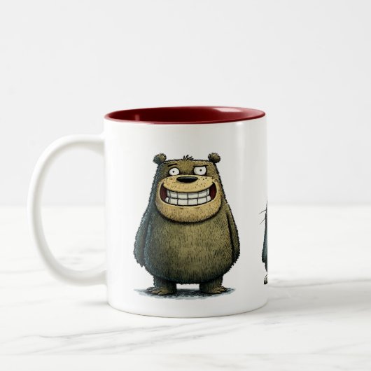 Cute Animal Trio Coffee Cup Tweekleurige Koffiemok (Links)
