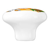 Cute animal Vrienden monogrammed Keramische Knop (Zijkant)