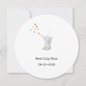 Cute Animal Watercolor Elephant Hearts Card Kaart (Voorkant)