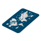 Cute Animal Wereldkaart Magneet (Linkerzijde)