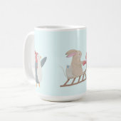 Cute animal winter scène koffiemok (Voorkant links)