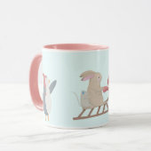 Cute animal winter scène mok (Voorkant links)