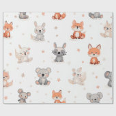 Cute Animal Wrapping Paper Cadeaupapier (Vlak)