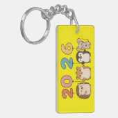 Cute Animals 2026 Happy New Year-60822 Sleutelhanger (Voorkant Links)