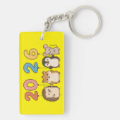 Cute Animals 2026 Happy New Year-60822 Sleutelhanger (achterkant)