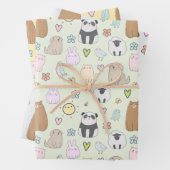 Cute Animals and Birds Pattern Wrapping Paper Baby (In situ)
