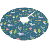 Cute Animals Astronauts Kerstboom Rok (Gekanteld)
