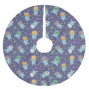 Cute Animals Astronauts pensed Polyester Tree Ski Kerstboom Rok