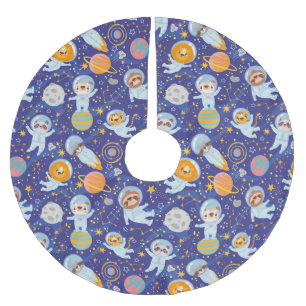 Cute Animals Astronauts pensed Polyester Tree Ski Kerstboom Rok