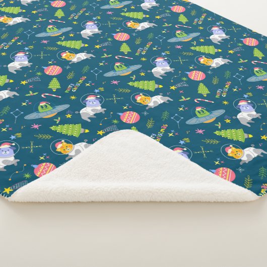 Cute Animals Astronauts Sherpa Deken (3/4)