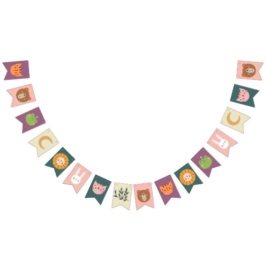 Cute Animals Baby room Nursery Vlaggetjes (Alle)