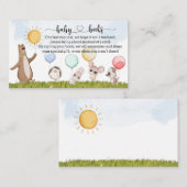 Cute Animals Baby shower I Birthday Book request Informatiekaartje (Voorkant / Achterkant)