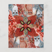 Cute Animals baby shower uitnodiging rood en blauw (Achterkant)