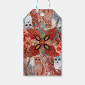 Cute Animals baby shower uitnodiging rood en blauw Cadeaulabel (Achterkant)