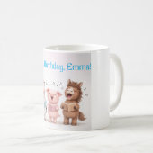 Cute Animals Band Birthday Koffiemok (Voorkant rechts)