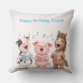 Cute Animals Band Birthday Kussen (Voorkant)