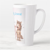 Cute Animals Band Birthday Latte Mok (Rechts)