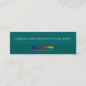 Cute Animals bladwijzer voor jonge boekliefhebbers Contactkaartje (Achterkant)