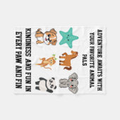 Cute animals blanket for kids fleece deken (Voorkant (Horizontaal))