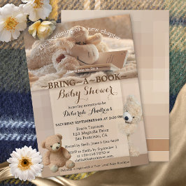 Cute Animals brengen een Boek Baby shower uitnodig Kaart
