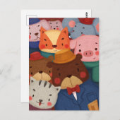 Cute Animals Briefkaart (Voorkant / Achterkant)