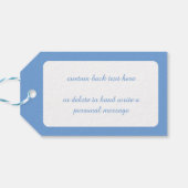 Cute Animals Building a Snowman for Kerstmis Cadeaulabel (Achterkant Horizontaal)