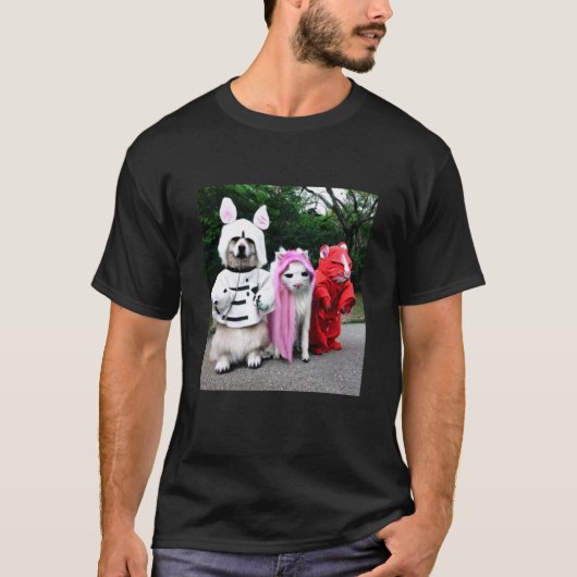 Cute Animals Cosplay T-shirt (Voorkant)