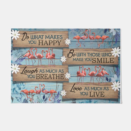Cute Animals Doormat, Summertime Flamingo  Deurmat (Voorkant)