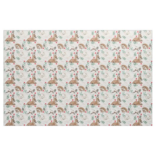 Cute Animals Fabric Stof (Fat Quarter)