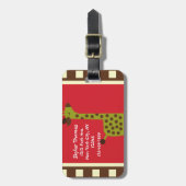 Cute Animals Giraffe Bagagelabel (Voorkant verticaal)