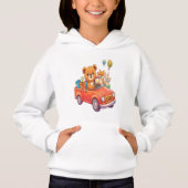 Cute Animals in a Red Truck: Bear, Fox, and Bunny  (Voorkant)