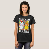 Cute Animals In Chicken And Banana Costumes Kawaii T-shirt (Voorkant volledig)