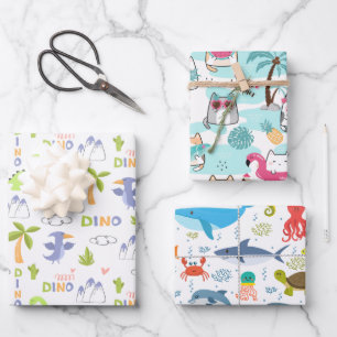 Cute Animals Kinder Gift Inpakpapier Vel