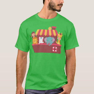 Cute Animals Noach Ark Boot cadeau T-shirt