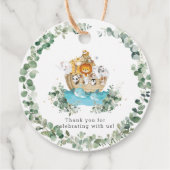 Cute Animals Noah's Ark Greenery Birthday Baby Bedankjes Labels (Achterkant)