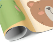 Cute Animals Patchwork Cadeaupapier (Rol Hoek)