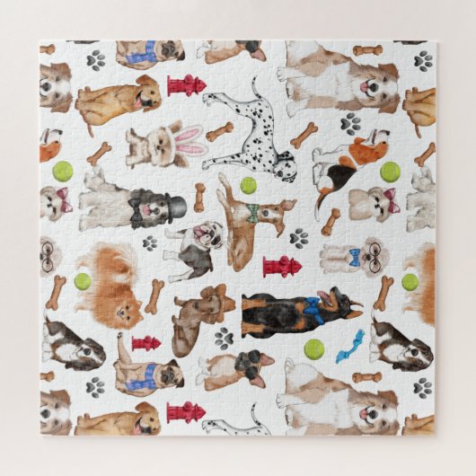 Cute Animals Pattern Design Legpuzzel (Horizontaal)
