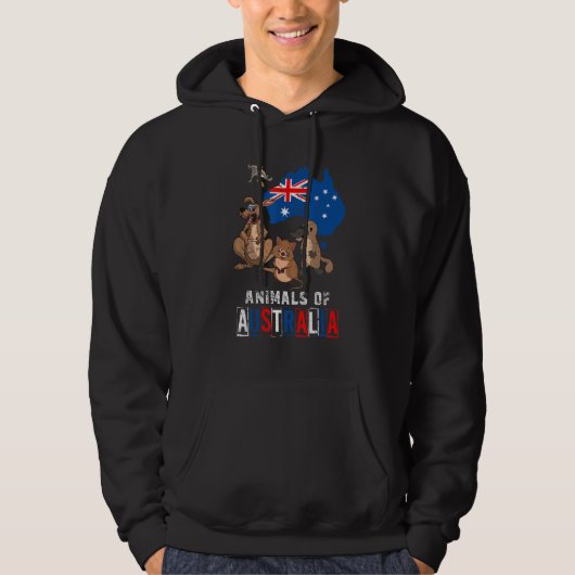 Cute Animals Platypus Quokka Suiker Kangaroo Hoodie (Voorkant)