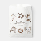 Cute Animals Safari Jungle Birthday Party Kids Bedankzakje (Voorkant)
