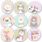 Cute Animals Sticker (Voorkant)