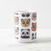 Cute Animals Sticker Sheet Adorable Cartoon Charac Koffiemok (Center)