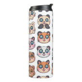 Cute Animals Sticker Sheet Adorable Cartoon Charac Thermosbeker (Gedraaid links)