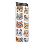 Cute Animals Sticker Sheet Adorable Cartoon Charac Thermosbeker (Geroteerd rechts)