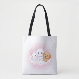 Cute animals tote bag