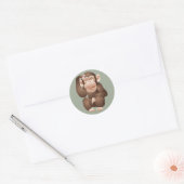 Cute animated aap ronde sticker (Envelop)