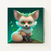 Cute Animated Baby Fox Notitieboek (Achterkant)